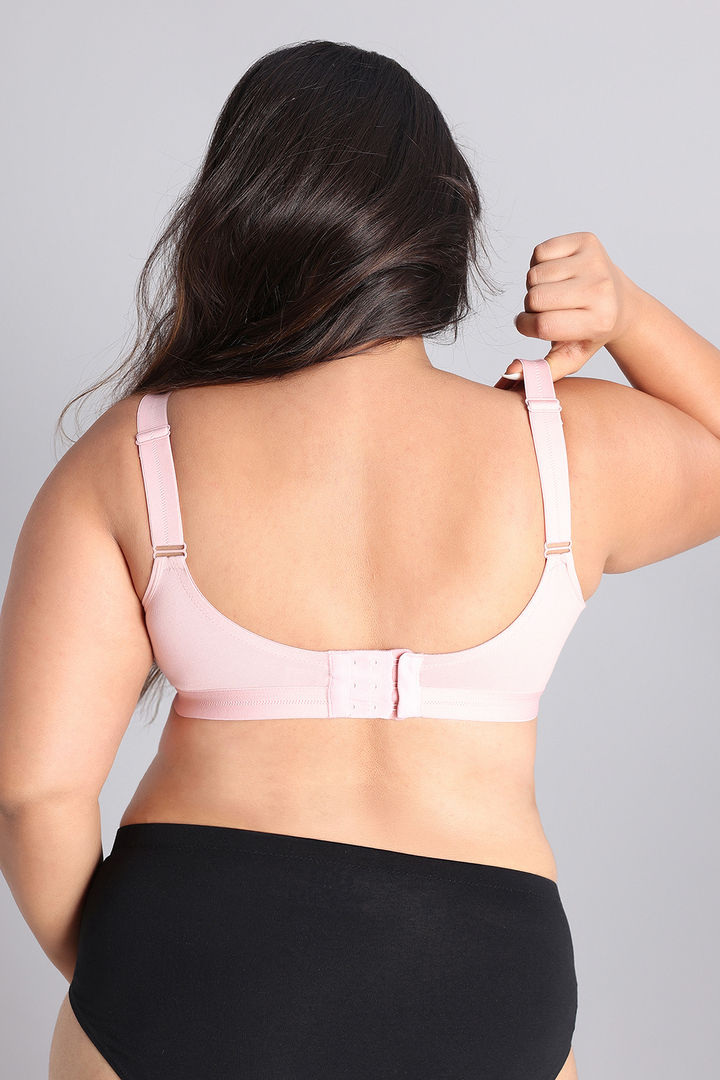 Zivame True Curv Double Layered Non Wired Full Coverage Super Support Bra - Silver Pink — image 3